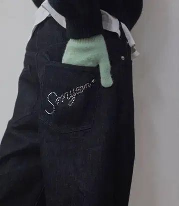 smyeon 로고 큐빅 데님