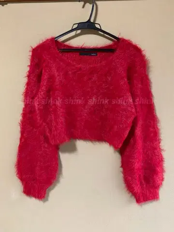 Heather 페더 니트 새상품급 긴팔 레드