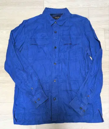 COMME CA MEN 린넨 셔츠 블루