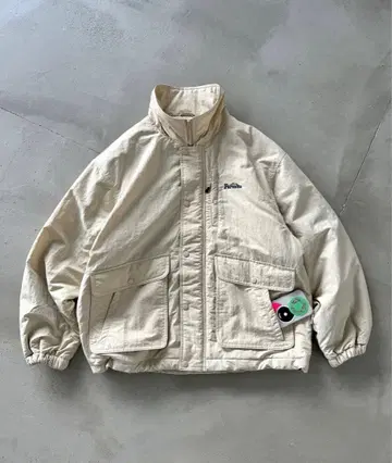 나일론 x 플리스 스탠드넥 아웃도어 블루종