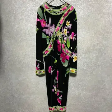 [ 고품질 ] 레오나르 LEONARD 꽃무늬 원피스 트림 스트레치