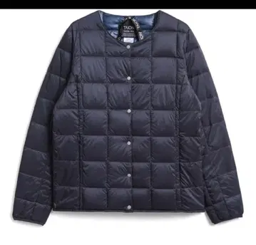 TAION 네이비 퀼팅 다운 자켓
