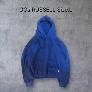 00s RUSSELL 후드티 후디 풀오버 연보라 러셀 L