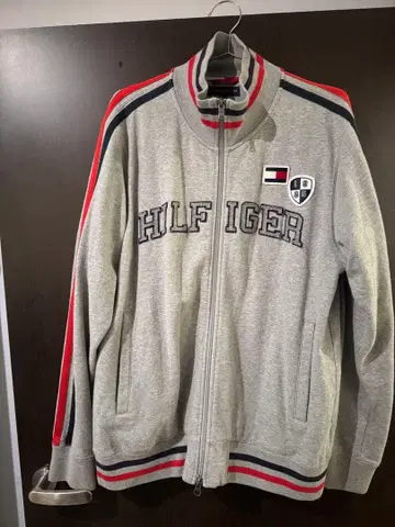 타미 힐피거 그레이 집업 후드티 NYC 자수