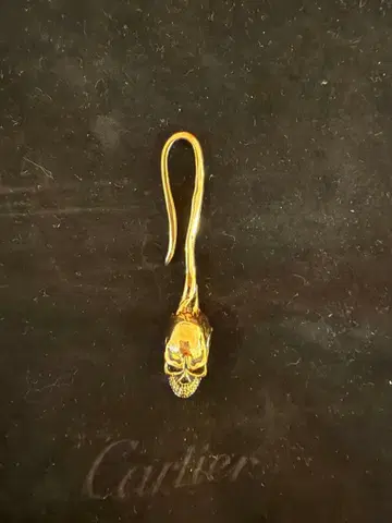 앤티크 스컬 디자인 후크형 펜던트 머니클립 목걸이 탑