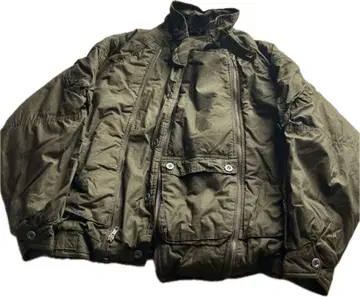 구제 의류 밀리터리 디자인 충전솜 블루종 기믹 vintage 짧은 기장