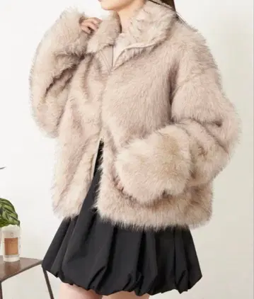 RAYCASSIN 더블 지퍼 퍼 블루종