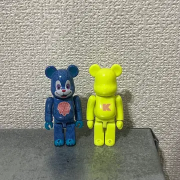 베어브릭 피규어 세트 파랑 옐로우 컬러