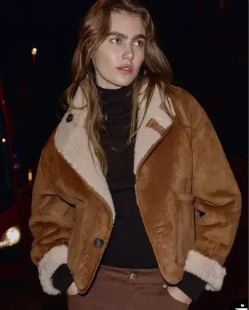 ZARA 무스탕 코트 숏 기장 L size