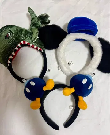 USJ 폭탄병 공룡 스누피 머리띠 3종 세트