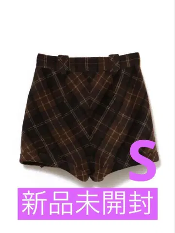 미개봉 새상품 앤드마리 andmary 체크 미니 샷 팬츠 S