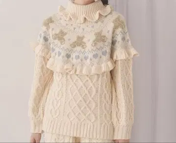 merry jenny bear yoke knit tops