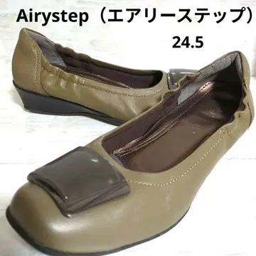 피로를 덜어주는 Airystep (에어리 스텝) 올리브색 플랫슈즈
