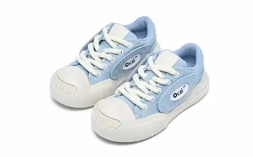 Ocai SMILE CANVAS 통굽 스니커즈 Y2K 블루