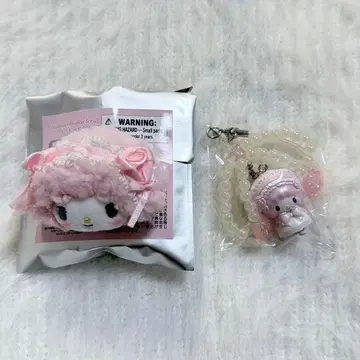 산리오 화이트 프릴 디자인 마이 스위트 피아노 스트랩 클립