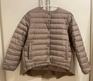 피칭 튤 장식 다운 자켓