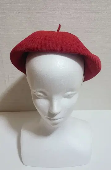 빨간색 썸머 니트 베레모