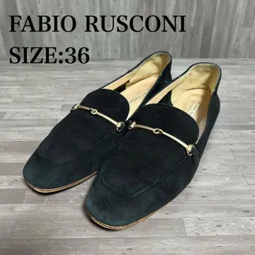 FABIO RUSCONI 블랙 로퍼 36 슬립온 23