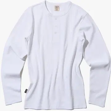 [ S ] AVIREX 립 데일리 긴팔 헨리넥 티셔츠 화이트