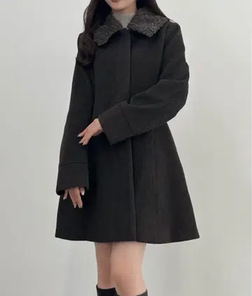 CENEA 2way 컬러 허리 쉐이프 미들 코트