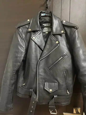 AMERICAN NOSTALGIA 가죽 라이더 자켓 두꺼운 천연 가죽