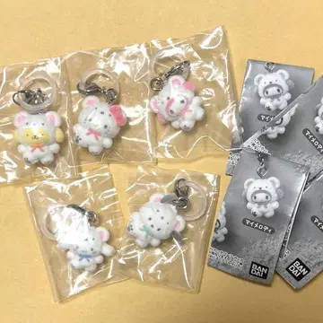 산리오 캐릭터즈 메지루시 액세서리 포근포근 스노우 5종 세트