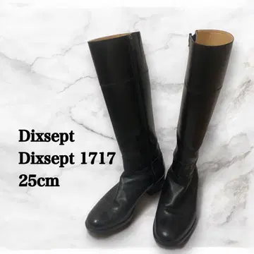 디셋 디셋 롱 부츠 블랙 낮은 힐 25cm