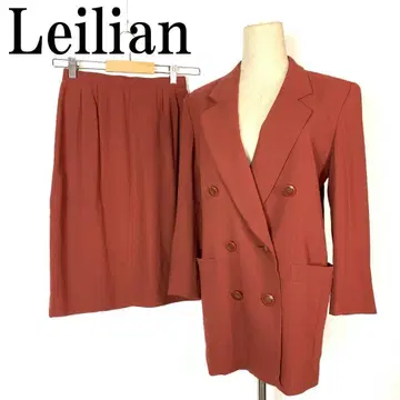 Leilian 레리안 스커트 셋업 오렌지 브라운 7 B8044