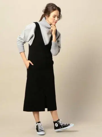 오버롤 스커트 원피스