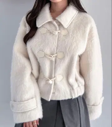 숏 샤기 더플 블루종