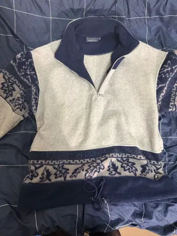 FASHION AFFAIRS 플리스 스웨터 그레이/네이비