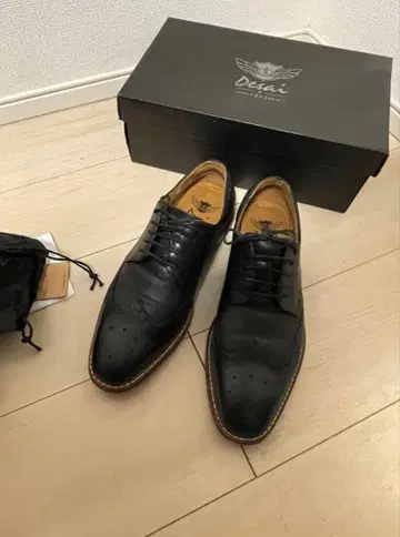 Desai 블랙 이탈리아제 드레스 슈즈 가죽 신발, 가죽 밑창