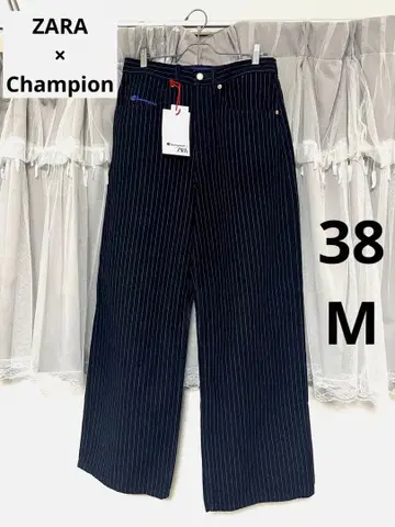 Champion ZARA 스트라이프 배기 핏 청바지