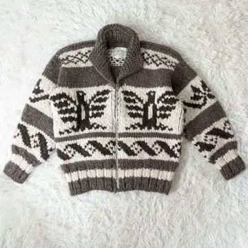 캐나다제 Cowichan Indian 지퍼 타입