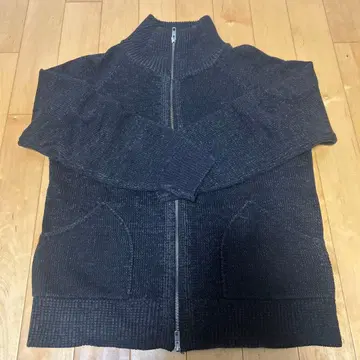 a2o 블랙 집업 니트 스웨터