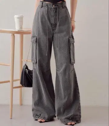 CHICO 치코 와이드 데님 카고 팬츠 사이즈 1