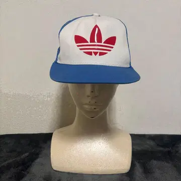 adidas 메쉬 캡 모자 파랑 화이트 빨간색 화이트/블루/레드