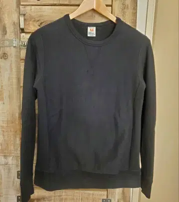 DENIME 양면 V 세트인 슬리브 맨투맨 블랙 드님 M