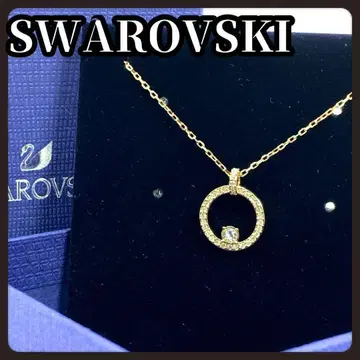 스와로브스키 목걸이 서클 골드 크리스탈
