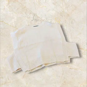 허니서클 로즈 니트 베스트 M 사이즈 화이트 스트레치