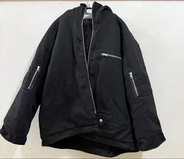 [ 완판템 ] ADRER 리버서블 덕 후드티 자켓 블랙 xs