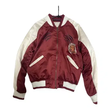 호랑이 자수 스카잔 버건디