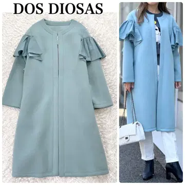 새상품급 도스 디오사스 DOS DIOSAS 티어드 프릴 코쿤 코트