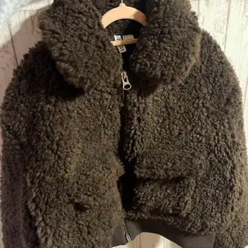 H&M 플러피 자켓 브라운 L 사이즈