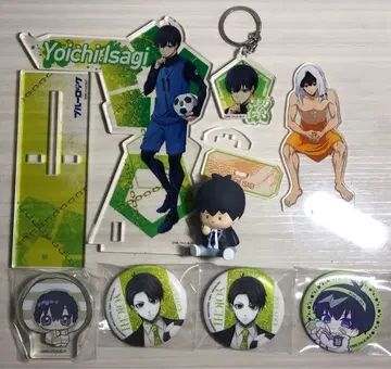 이사기 요이치 블루 록 아크릴 스탠드 캔뱃지 SD 인형 묶음 판매 세트