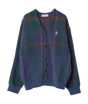 BHPC 모헤어 터치 체크 니트 가디건