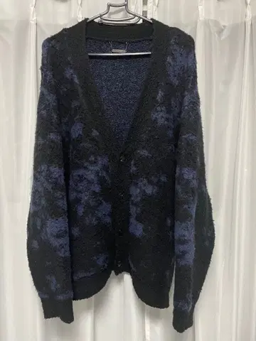 ADRER 샤기 니트 리버서블 가디건 네이비 M 사이즈