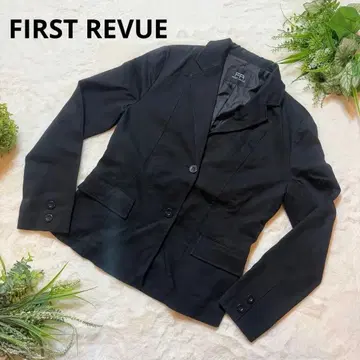 퍼스트 리뷰 블랙 테일러드 자켓 비즈니스 깔끔함 M 사이즈
