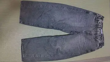 RAGEBLUE 그레이 와이드 데님 밀리터리 팬츠