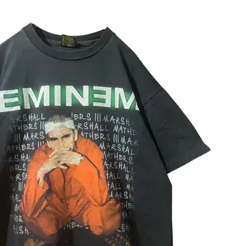 Eminem 에미넴 투어 T셔츠 블랙 프린트 L